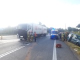 W miejscowości Barak w powiecie koneckim ciężarówka zderzyła się z autem osobowym. Ranna jedna osoba, droga krajowa nr 74 zablokowana