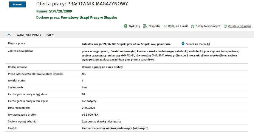 Nowe oferty pracy w Słupsku. Kogo szukają pracodawcy [wynagrodzenie, warunki pracy]18.09.2020