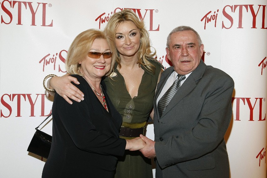 Martyna Wojciechowska z rodzicami, Joanną i Stanisławem Wojciechowskim