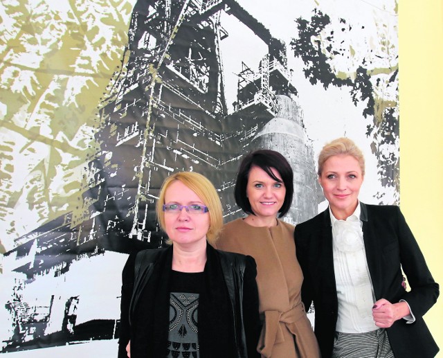 Projektantki (od lewej) Grażyna Pander-Kokoszka, Iza Święs i Ilona Kanclerz wsparły Rudę