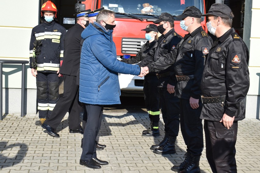 Podczas wtorkowych uroczystości strażackich w Pińczowie