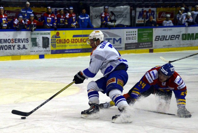 Jan Daneczek, najlepszy strzelec Unii (przy krążku), w play-off nie potwierdza swoich umiejętności