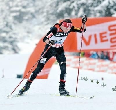 Przed rokiem Justyna Kowalczyk (na zdjęciu na trasie na Alpe Cermis) wygrała Tour de Ski Fot. Michał Klag