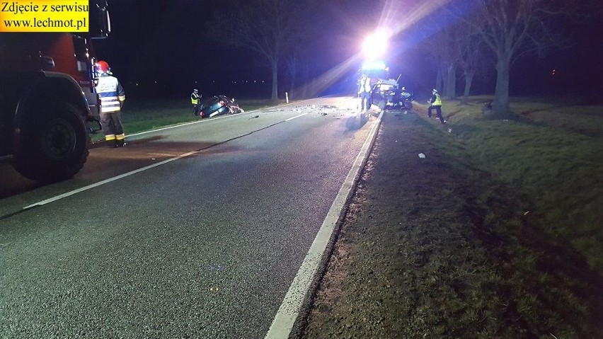 Wypadek na krajowej 11 pomiędzy Sarnowem a Biskupicami w...