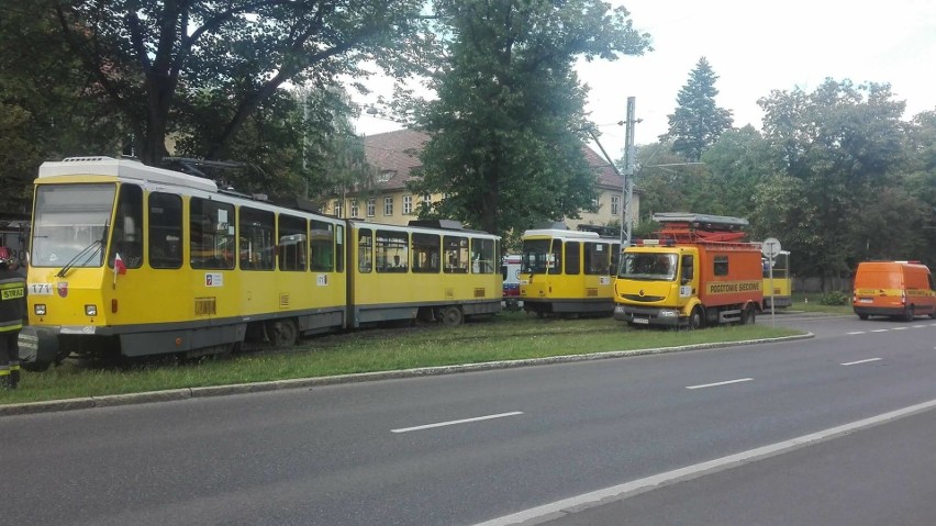 Szczecin: Zderzenie tramwaju z samochodem na Gumieńcach [zdjęcia]