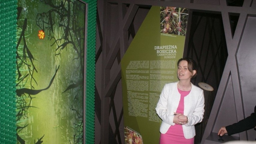 Dyrektorka CEW Monika Kuchta przed  wirtualną grą z rosiczką