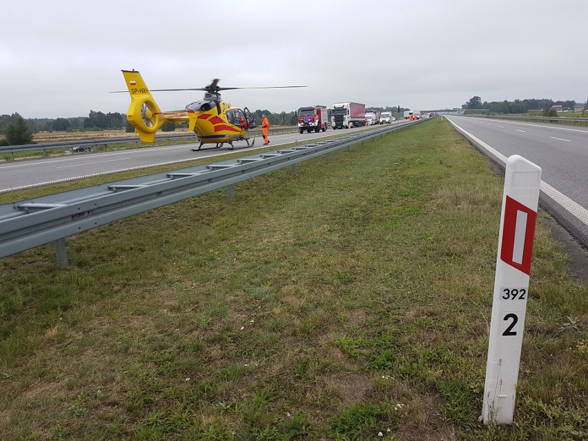 Wypadek na A2 pod Łowiczem