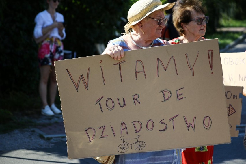 Kraków, protest na ul. Na Błonie