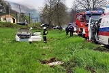 Groźny wypadek drogowy w dolinie Popradu. Dwie osoby zabrane z Żegiestowa do szpitala