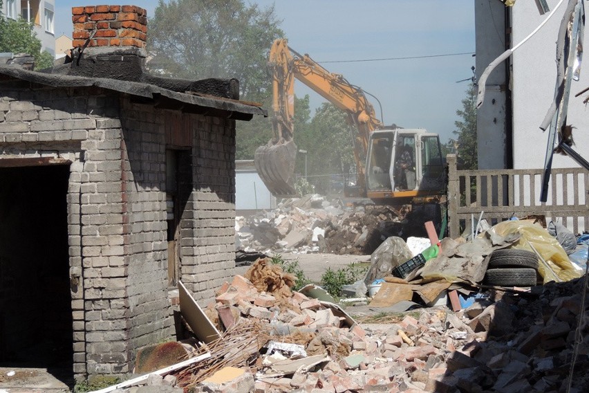 Trwa wyburzanie ostatnich budynków starego Chełmińskiego...