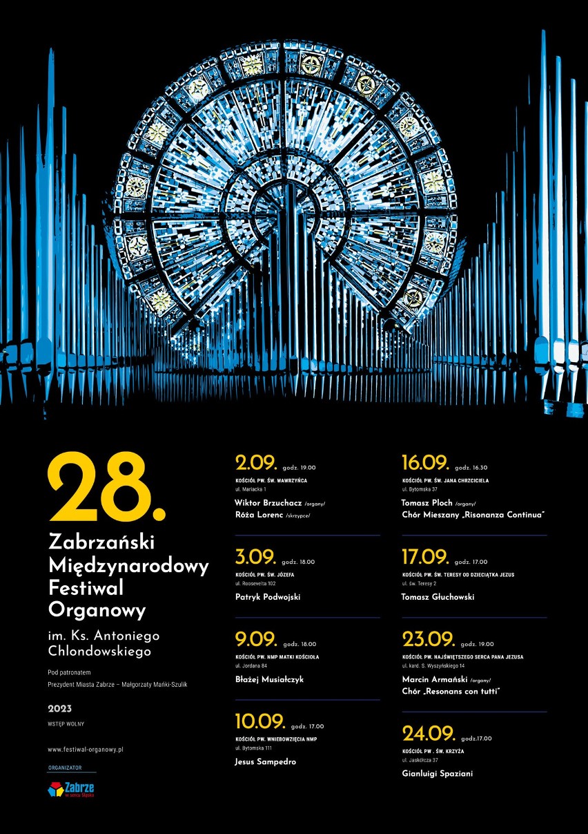 XXVIII Międzynarodowy Zabrzański Festiwal Organowy - plakat...