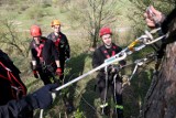 Kraków. Ćwiczenia strażaków na Skałkach Twardowskiego