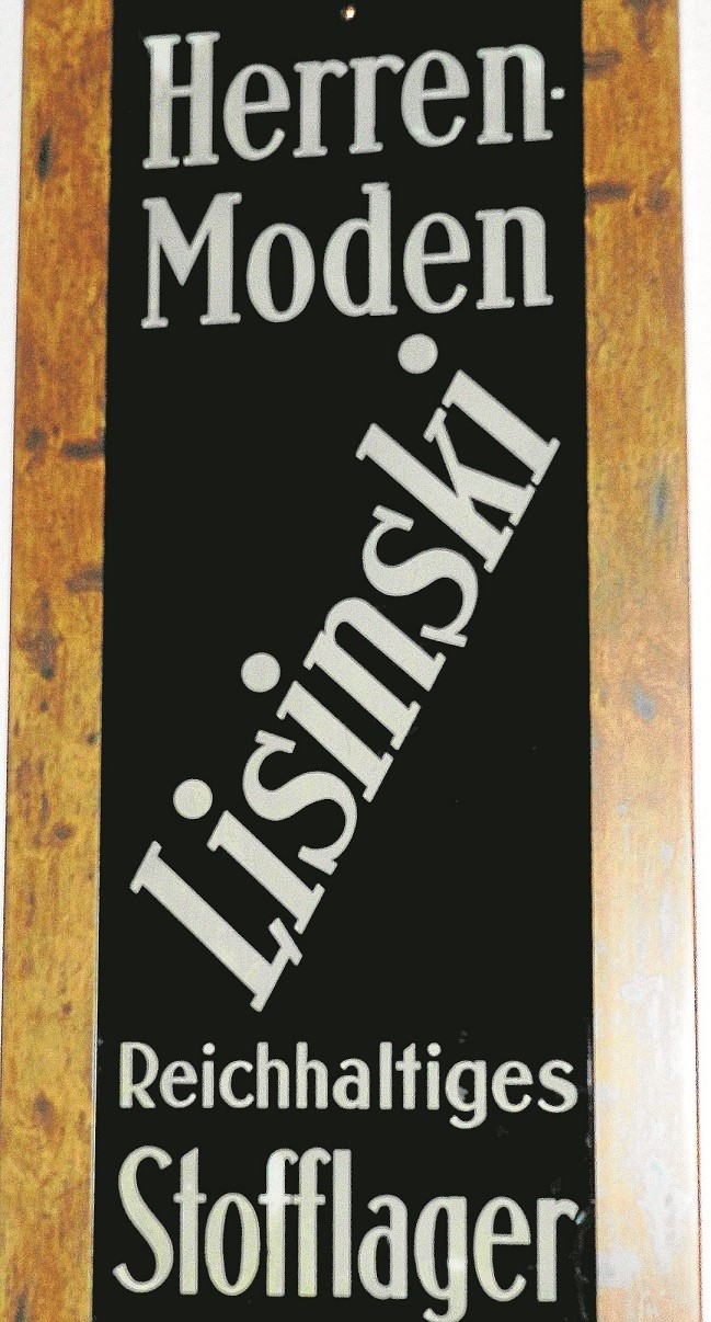 Reklama firmy krawieckiej Józefa Lisińskiego w Langfuhr