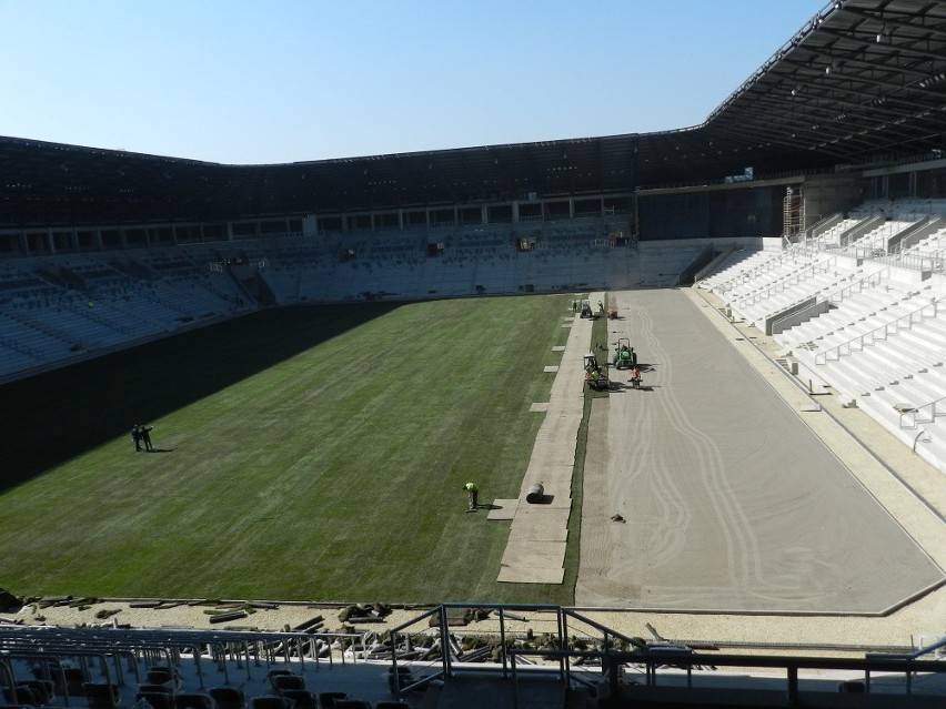 Budowa Stadionu Miejskiego w Tychach - kwiecień 2015