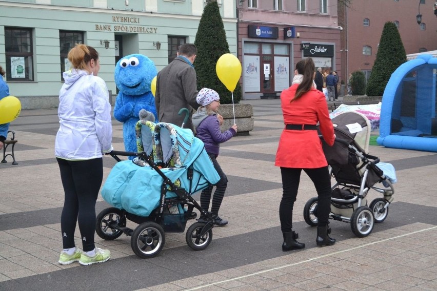 Bieg z wózkami na Rynku w Rybniku