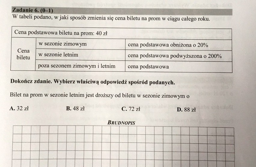 Egzamin gimnazjalny 2016. Matematyka 19.04.2016 - ZADANIA,...