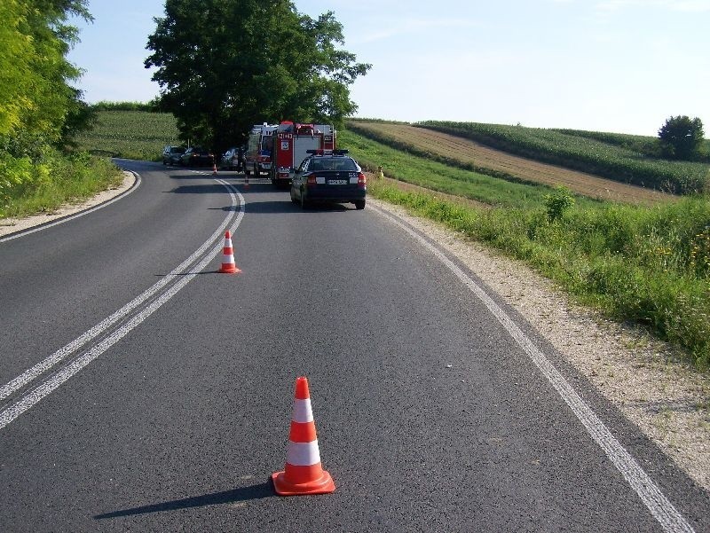 Wypadek w miejscowości Jakuszowice w powiecie kazimierskim
