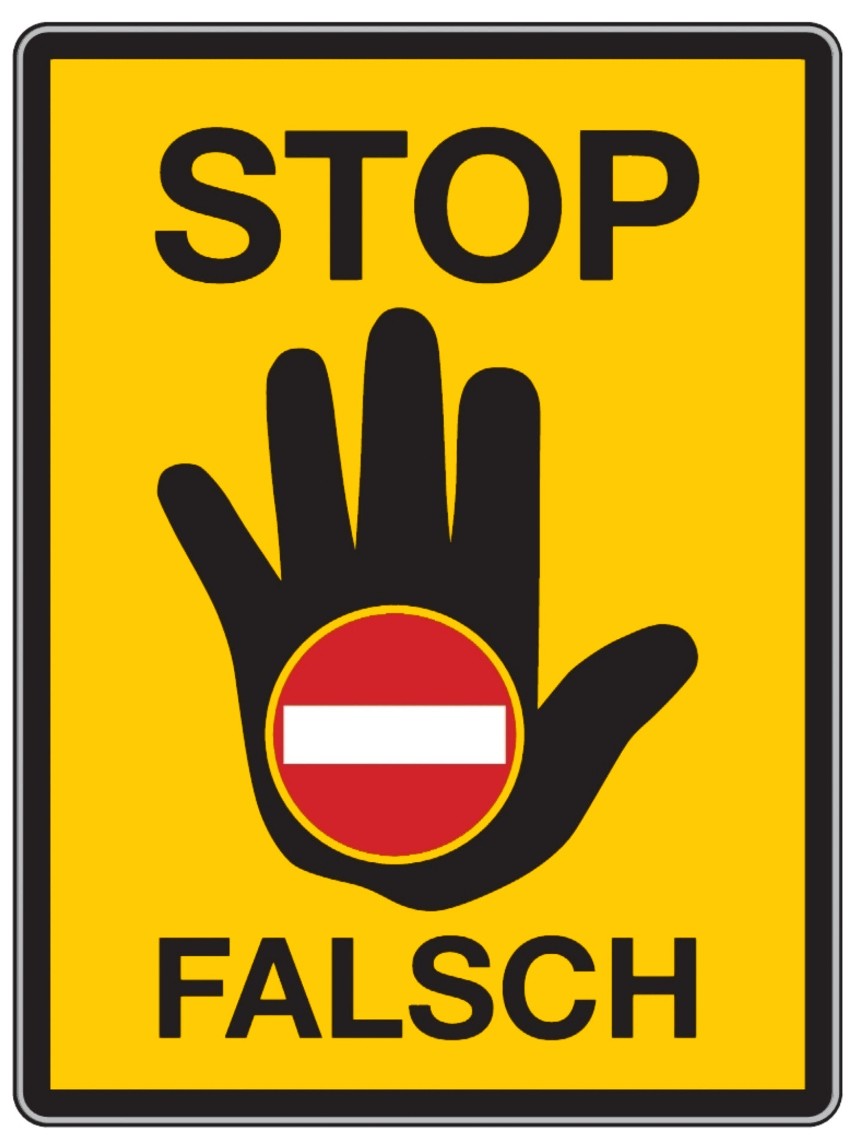 Niemiecka wersja tablicy ostrzegającej przed wjazdem na...