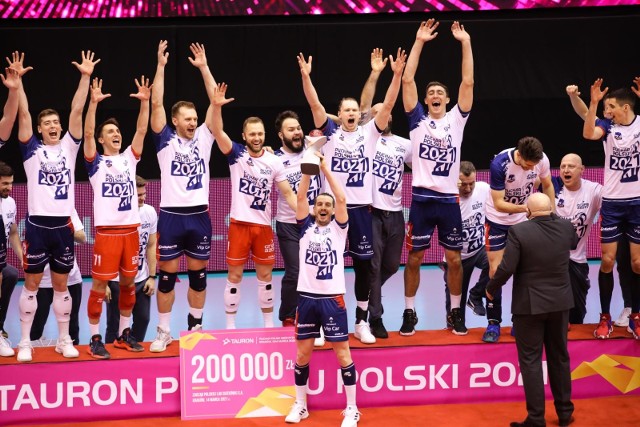 Tak przed rokiem zdobycie Tauron Pucharu Polski świętowała Grupa Azoty ZAKSA Kędzierzyn-Koźle.