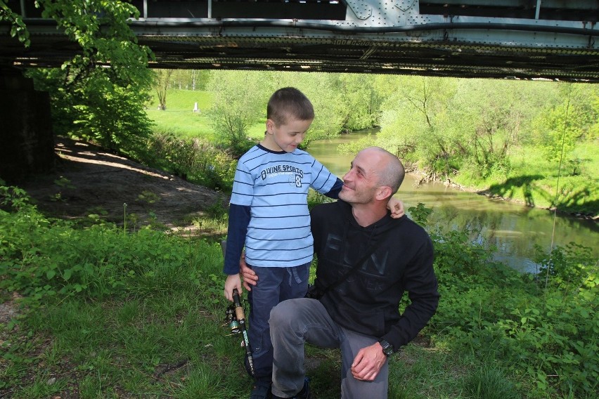 Łukasz Pola i jego syn, 8-letni Oskar na Trójkącie Trzech...