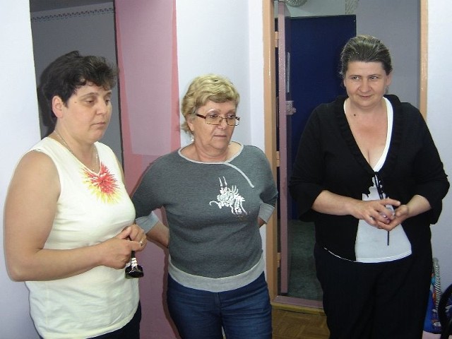 Katarzyna Stolarska (od lewej), Wiesława Czech i Monika Nadolna czują się zawiedzione