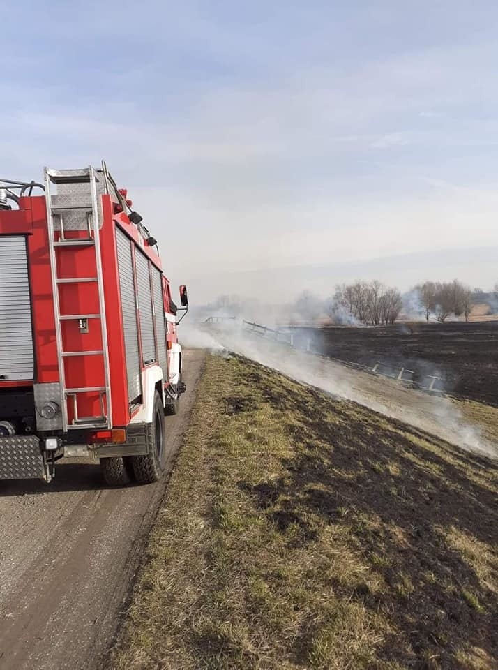 Lawina pożarów traw w powiecie wielickim. Popis bezmyślności