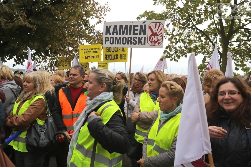 Protest nauczycieli w Szczecinie