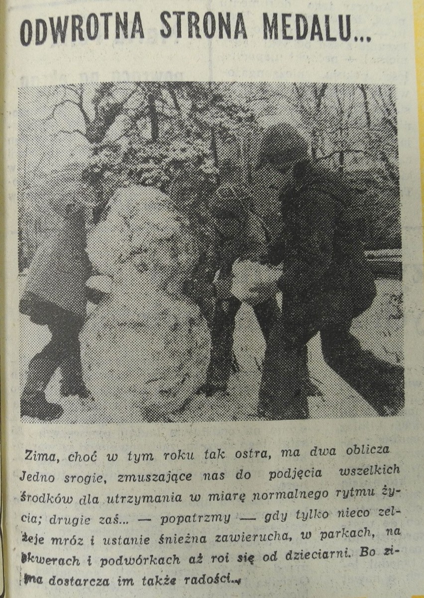 Na przełomie lat 1978-1979 Polskę nawiedziła zima, która...