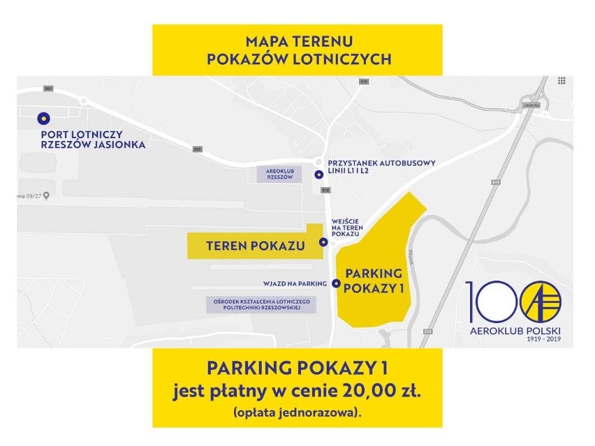 Centralne Pokazy Lotnicze w Jasionce - sprawdź, gdzie zaparkować i ile to kosztuje 