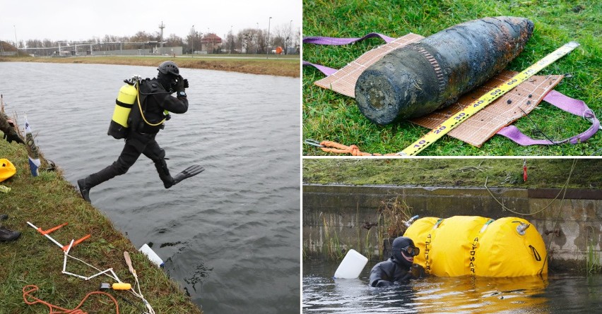 120-kilogramowy pocisk wydobyto z dna basenu! Tak wyglądała akcja saperów [ZDJECIA]