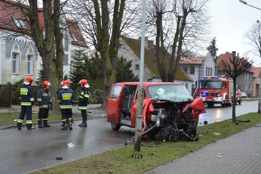 Wypadek busa w Lęborku