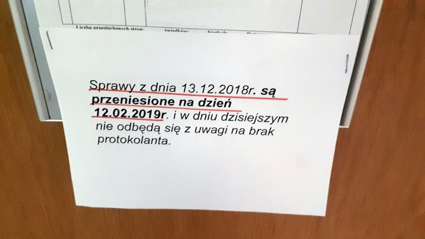 Protest pracowników sądu w Tczewie [13.12.2018]