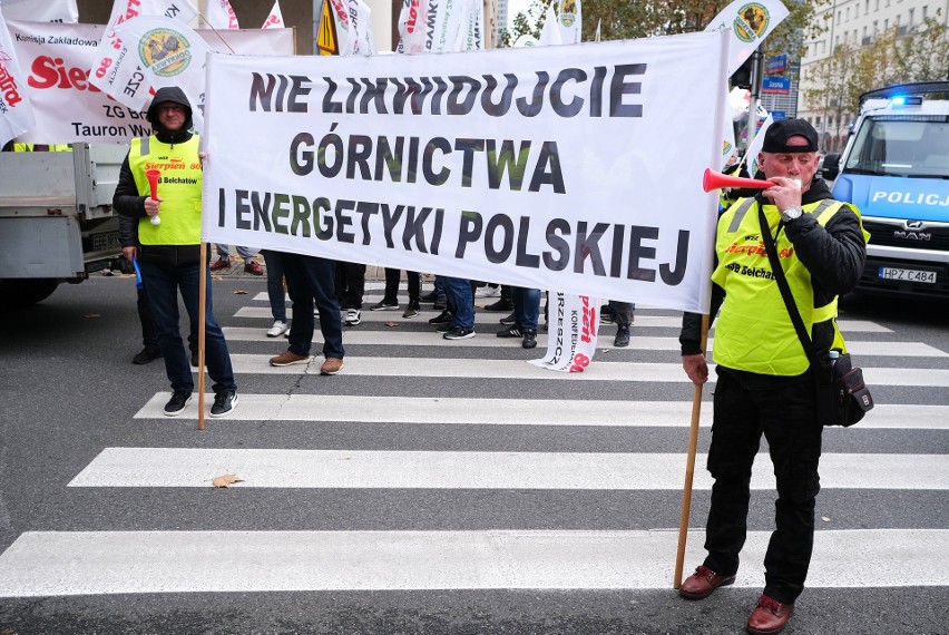 Strajk górników w Warszawie