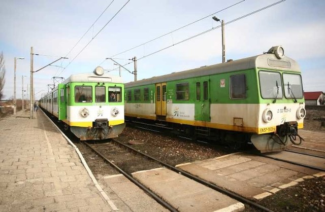 Pociągi na stacji w Kruszynie.