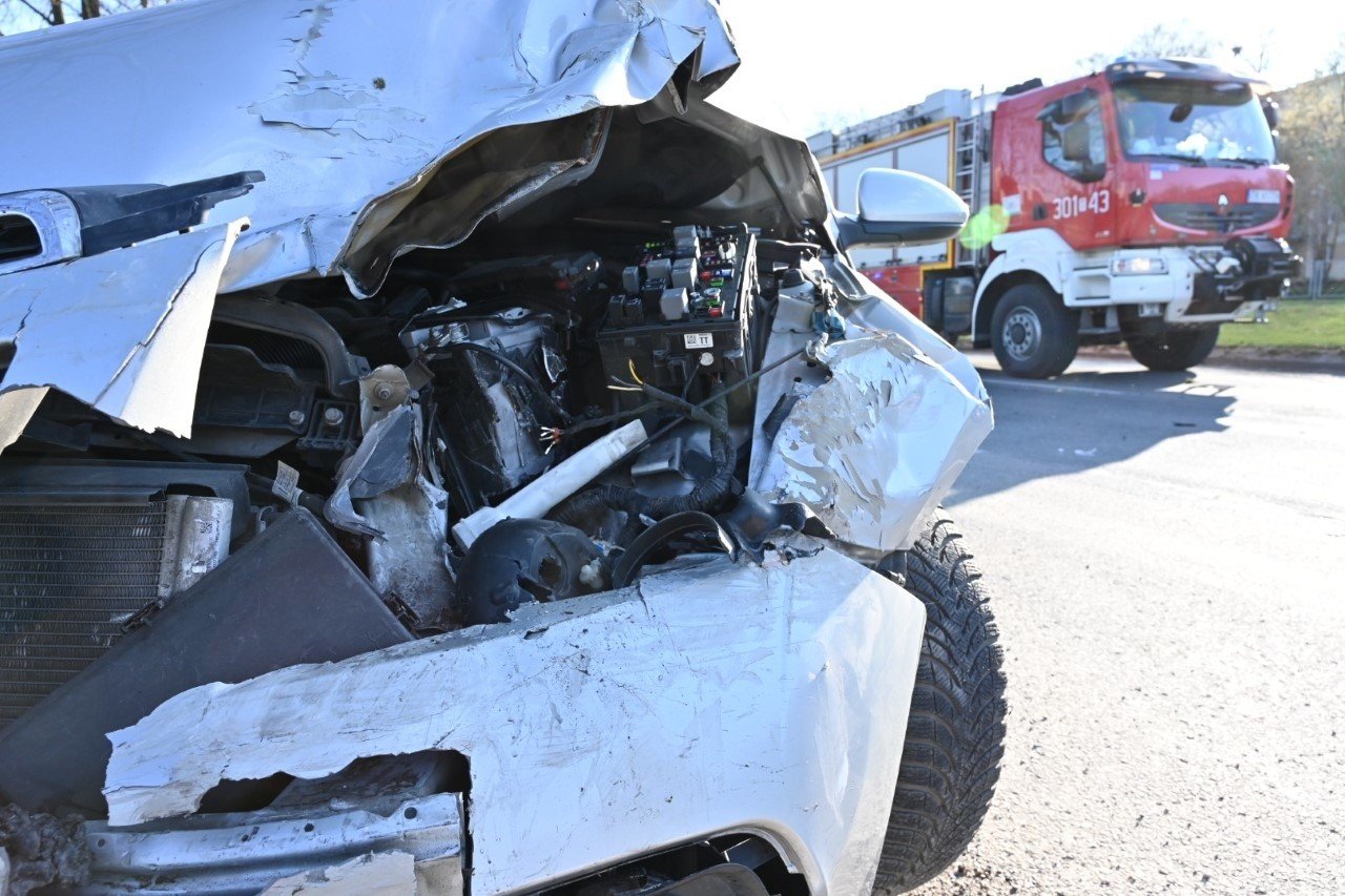 Wypadek w Kielcach. Ulica Tarnowska była całkowicie