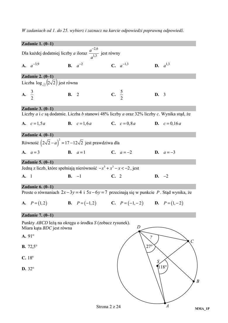 Matura próbna 2019 NOWA ERA. Matematyka: Przecieki, klucz...