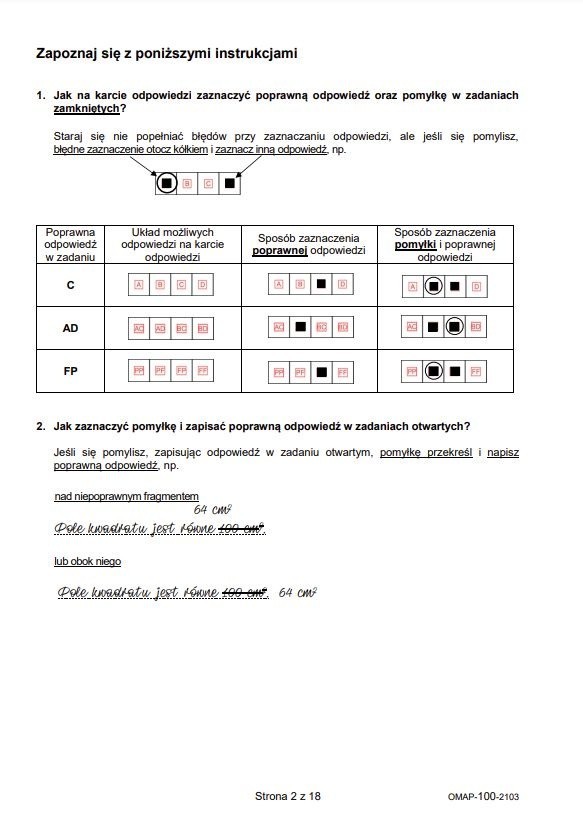 Próbny egzamin ósmoklasisty 2021: MATEMATYKA (ARKUSZE CKE,...