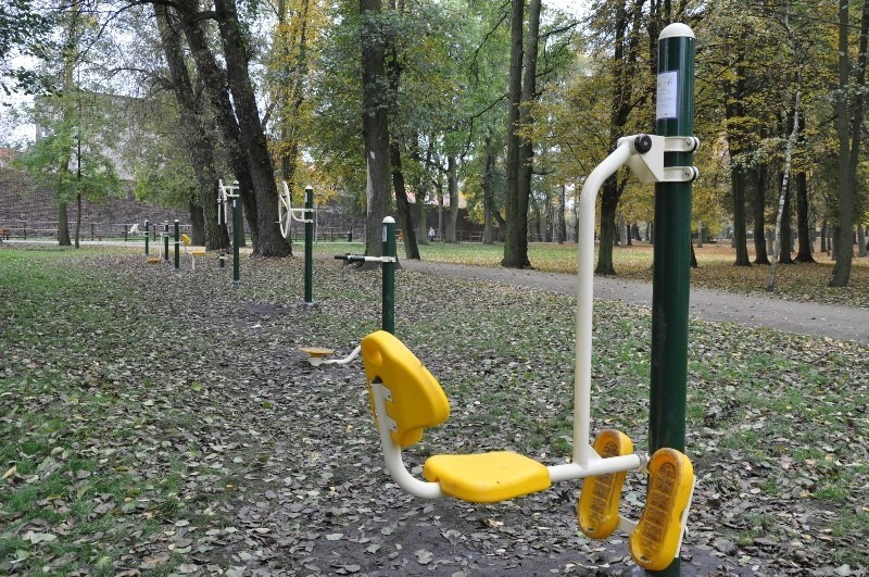 W parku miejskim w Byczynie zainstalowana została siłownia...