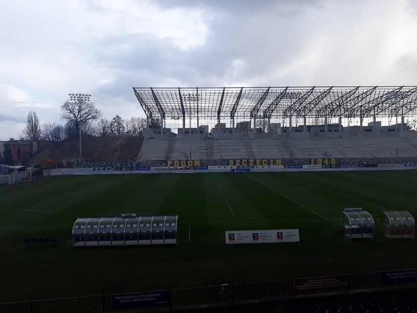 Stadion Pogoni przy Twardowskiego - stan na 19 lutego 2020...