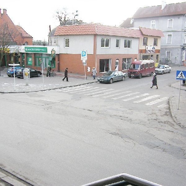 Obecny wygląd skrzyżowania ulic: Sobieskiego i  Dworcowej