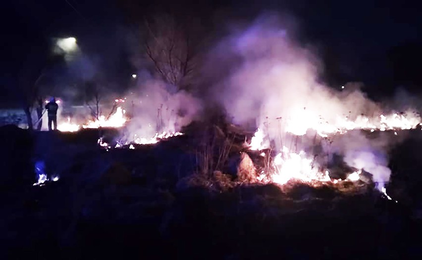 Łuny nocnych pożarów w dolinach Popradu i Dunajca. Trudne akcje strażaków