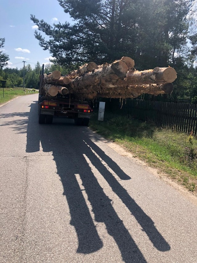 Uwagę funkcjonariusza mógł zwrócić fakt, że ładunek drewna nie był oznaczony