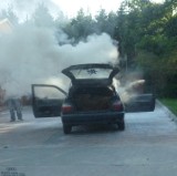 W Żaganiu płonął samochód (zdjęcia)