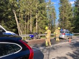 Zakopane. Motocyklista uderzył w bariery energochłonne. Kierowca został poszkodowany 