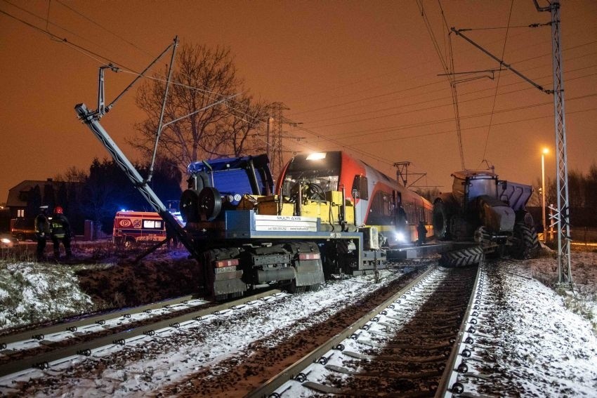 Wypadek na przejeździe kolejowym