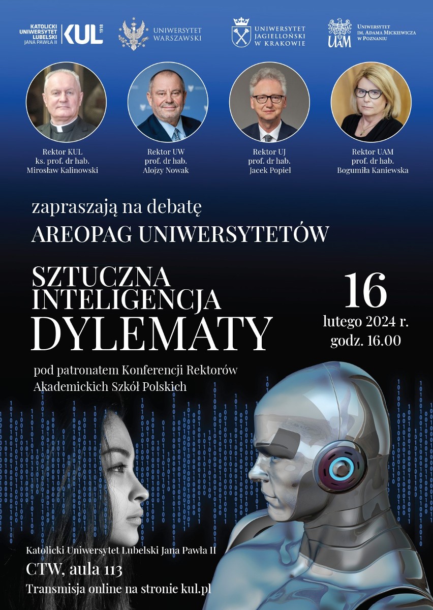 Na KUL odbędzie się debata naukowców o Sztucznej Inteligencji