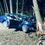 Śmiertelny wypadek w Rokitnie. Dwóch 20-latków zginęło po uderzeniu w drzewo. Trzeci trafił do szpitala
