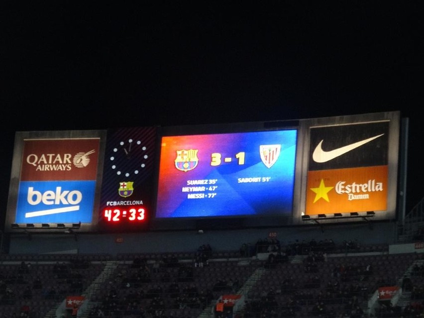 Camp Nou podczas 1/8 finału Copa del Rey: FC Barcelona -...