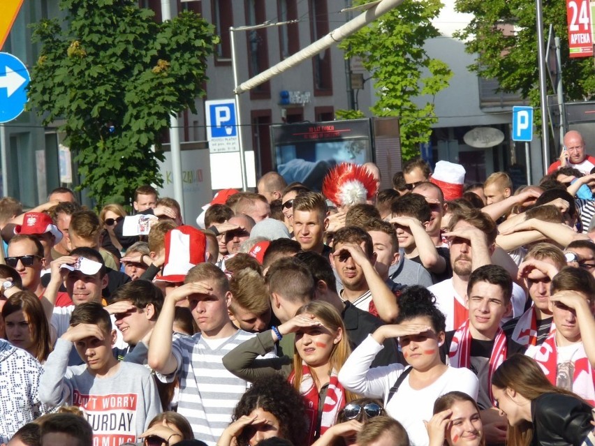 Euro 2016. Strefa kibica w Koszalinie. Mecz Polska - Ukraina