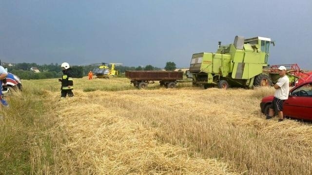 W akcji ratunkowej w gminie Michałowice udział brali m.in. strażacy i załoga śmigłowca LPR